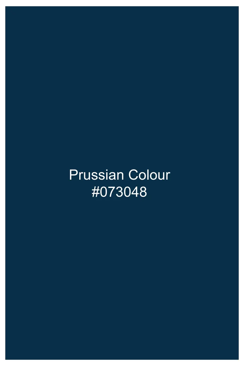 Aureblu-Korean Prussian Blue 4-Way Stretch Wrinkle-Free Wool Rich Waistcoat 5