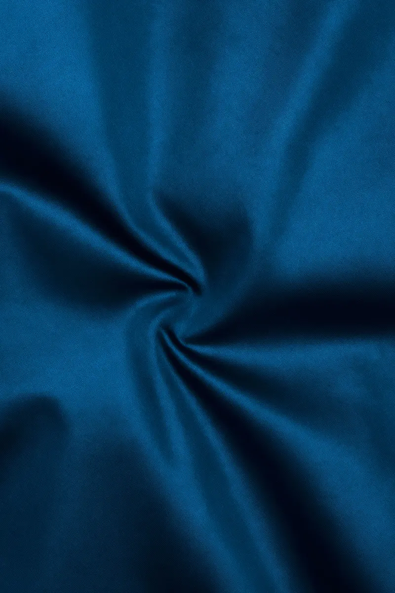 Aureblu-Prussian Blue Subtle Sheen Super Soft Premium Cotton Cut Away Collar Dress Shirt 3
