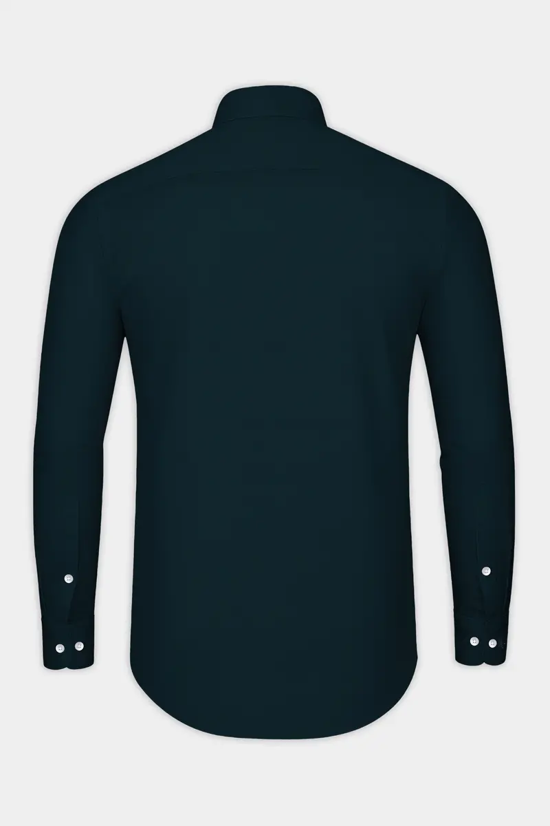 Aureburn-Burnham Green Subtle Sheen Super Soft Premium Cotton Tuxedo Shirt 7