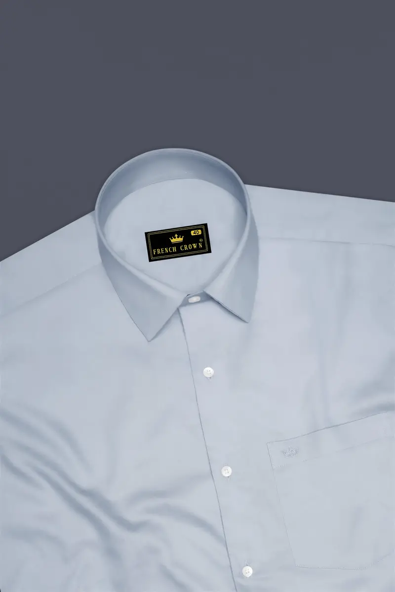 Aurecad-Cadet Gray Subtle Sheen Super Soft Premium Cotton Dress Shirt 5
