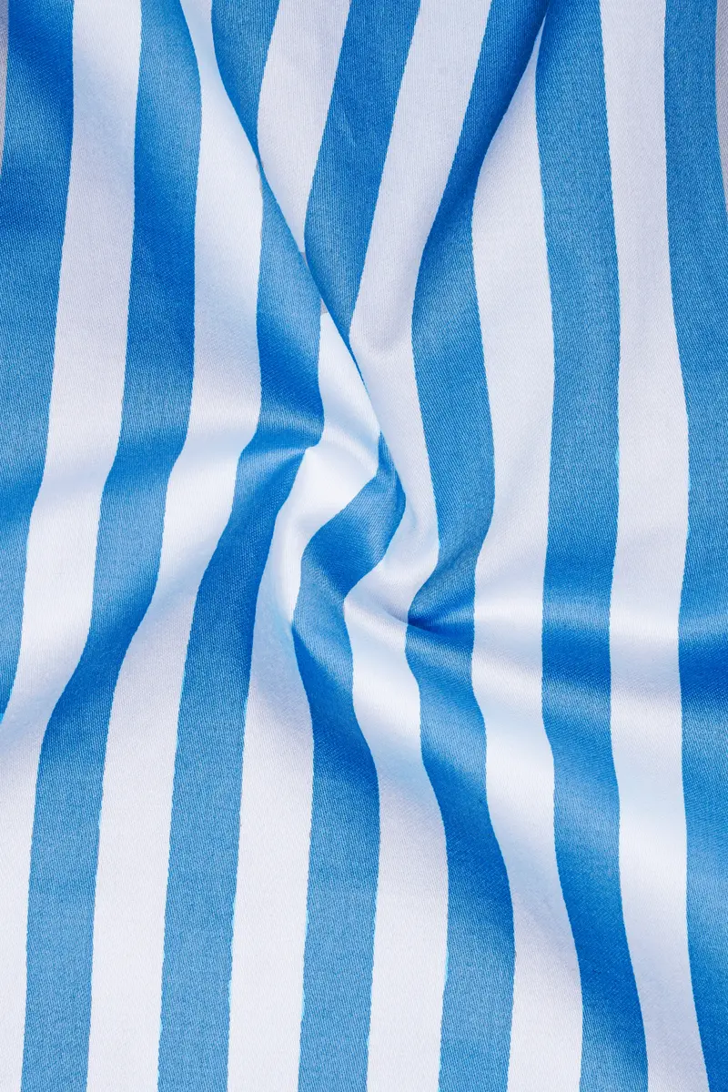 Aurecel-Celestial Blue And Bright White Awning Striped Subtle Sheen Super Soft Premium Cotton Dress Shirt 3