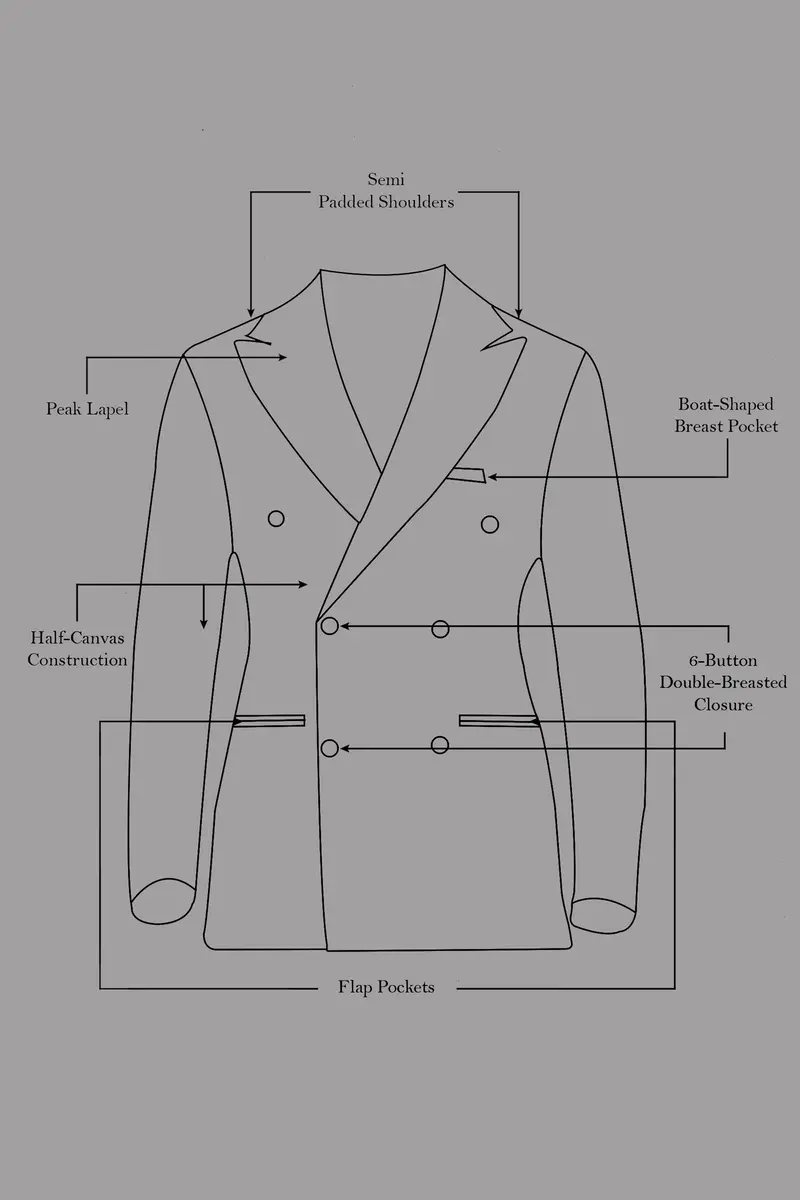 Auregond-Gondola Brown Textured Tweed Double Breasted Blazer 11
