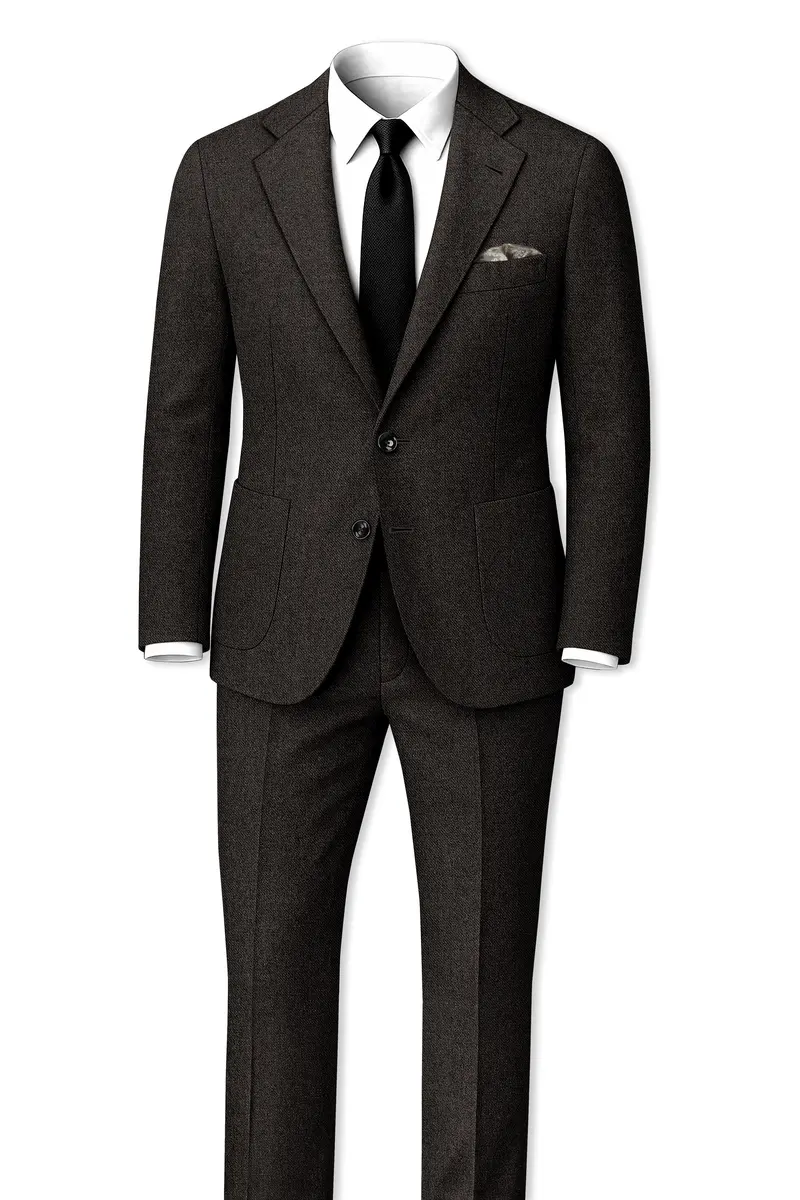 Auregond-Gondola Brown Textured Tweed Single Breasted Sports Blazer 9