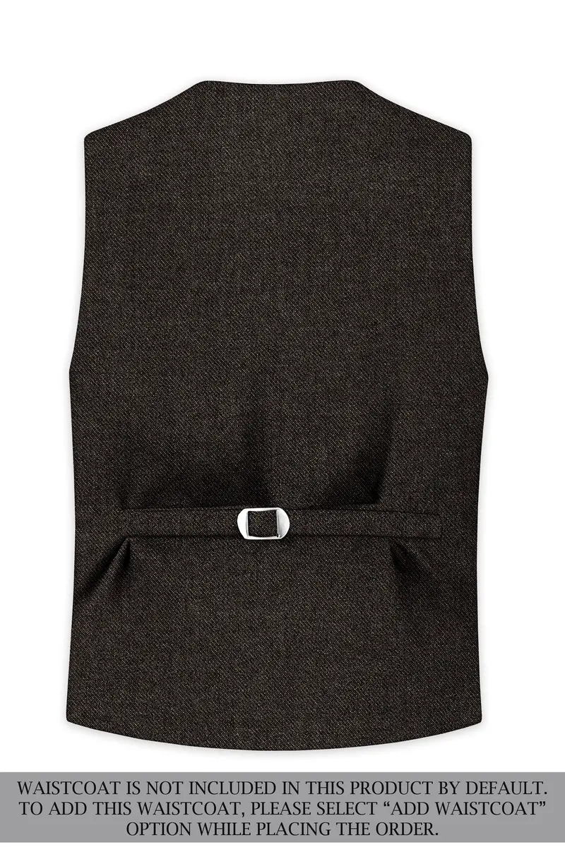 Auregond-Gondola Brown Textured Tweed Single Breasted Sports Suit 17