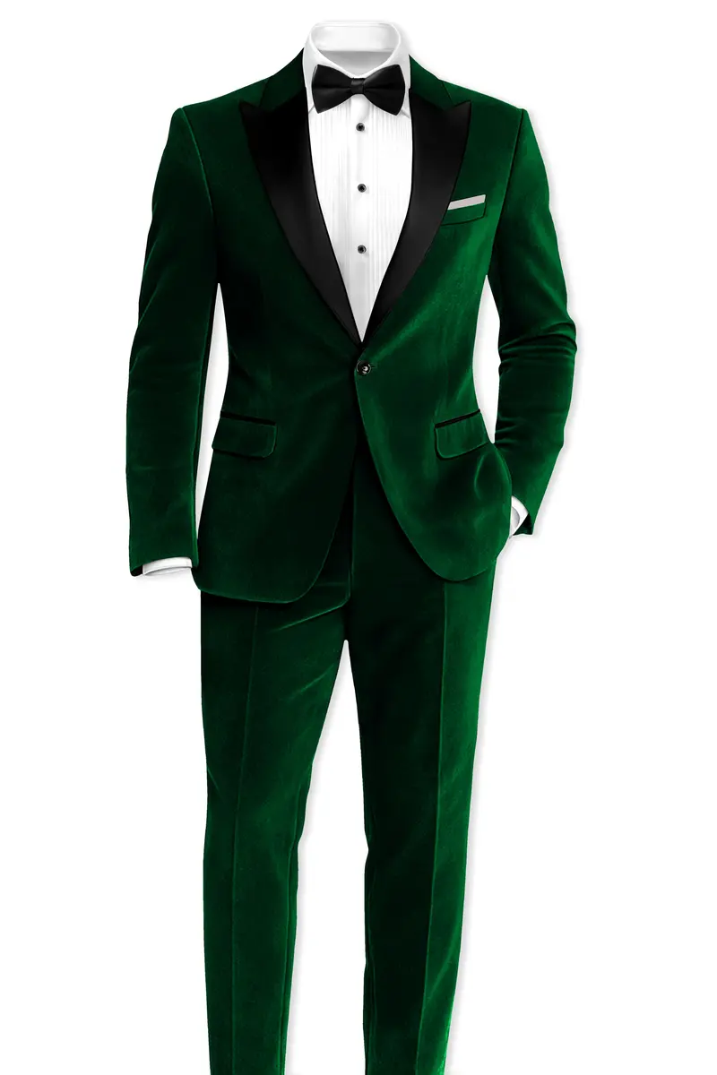 Aurel-Burnham Green Velvet Stretchable Waistband Pant 7