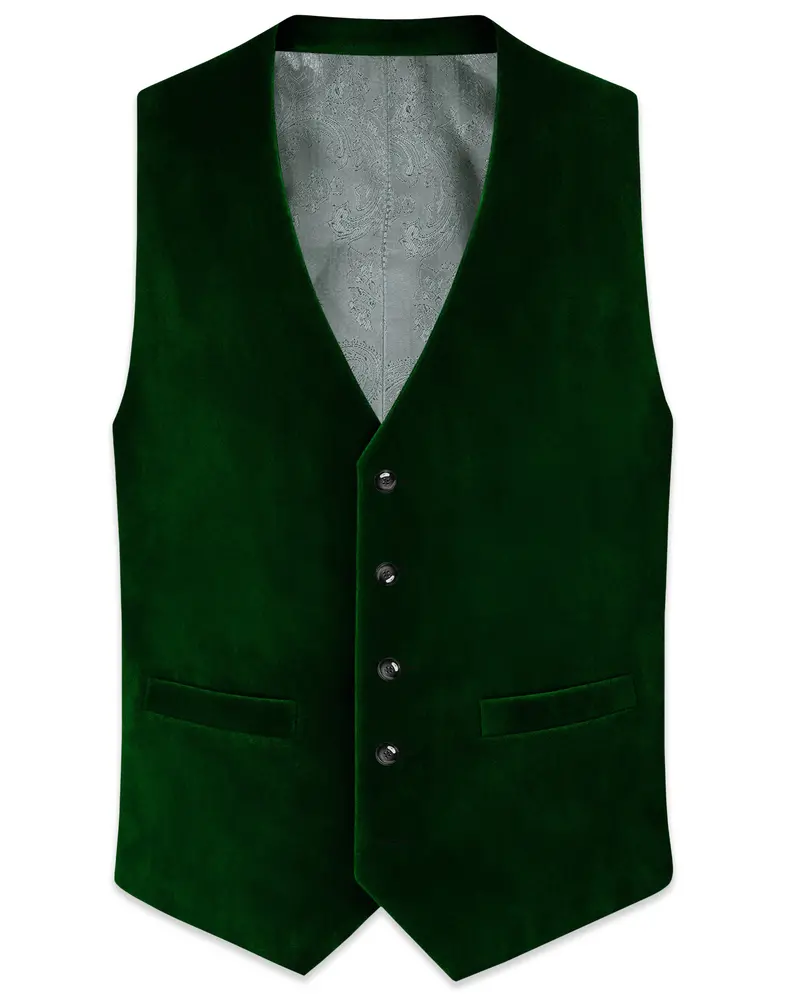 Aurel-Burnham Green Velvet Waistcoat 1