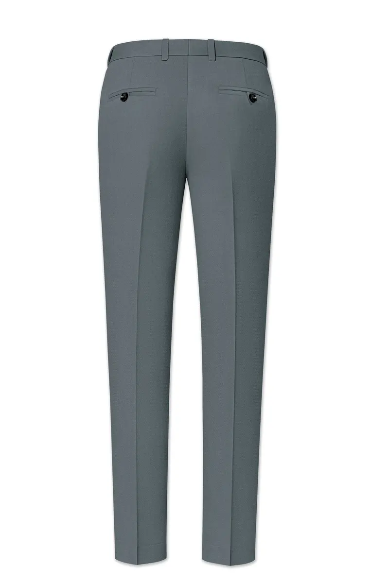 Aurelian-Scarpa Green Diamond Textured Wool Rich Slight Stretch Single Breasted Suit 14