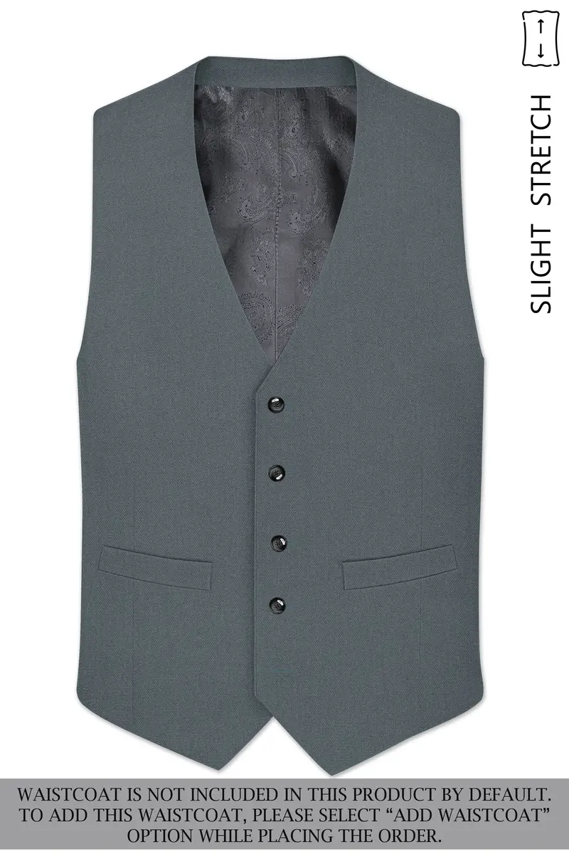 Aurelian-Scarpa Green Diamond Textured Wool Rich Slight Stretch Single Breasted Suit 16