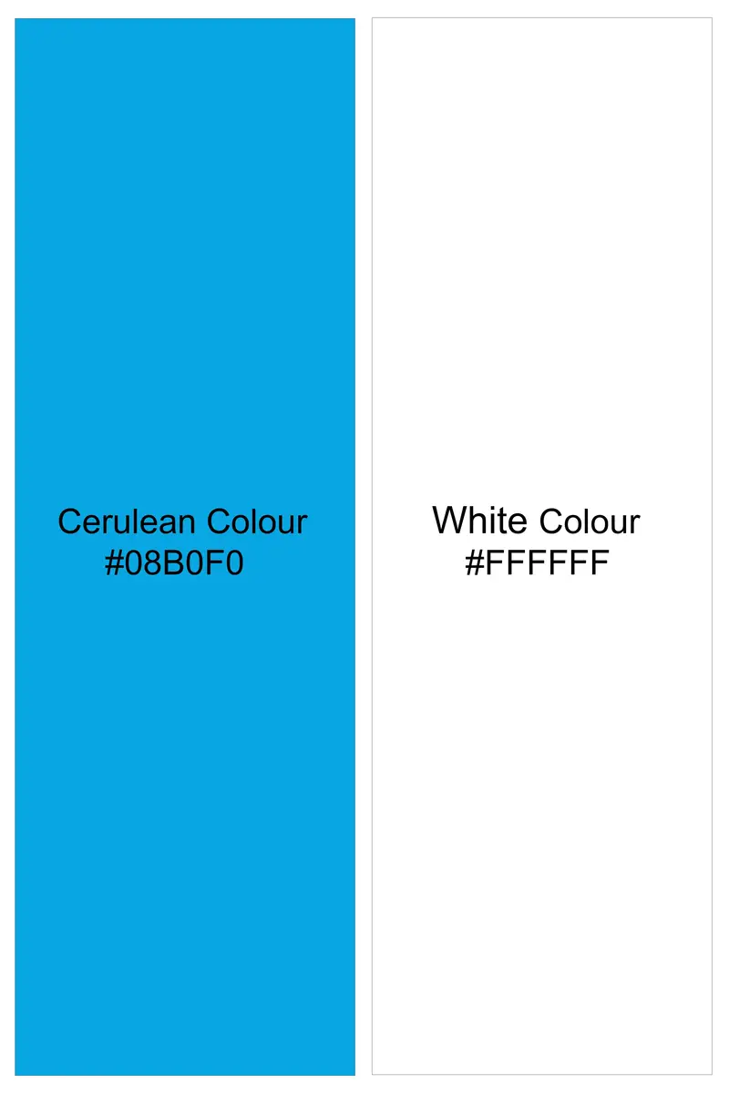 Aureline-Cerulean Blue And Bright White Candy Striped Subtle Sheen Super Soft Premium Cotton Dress Shirt 7