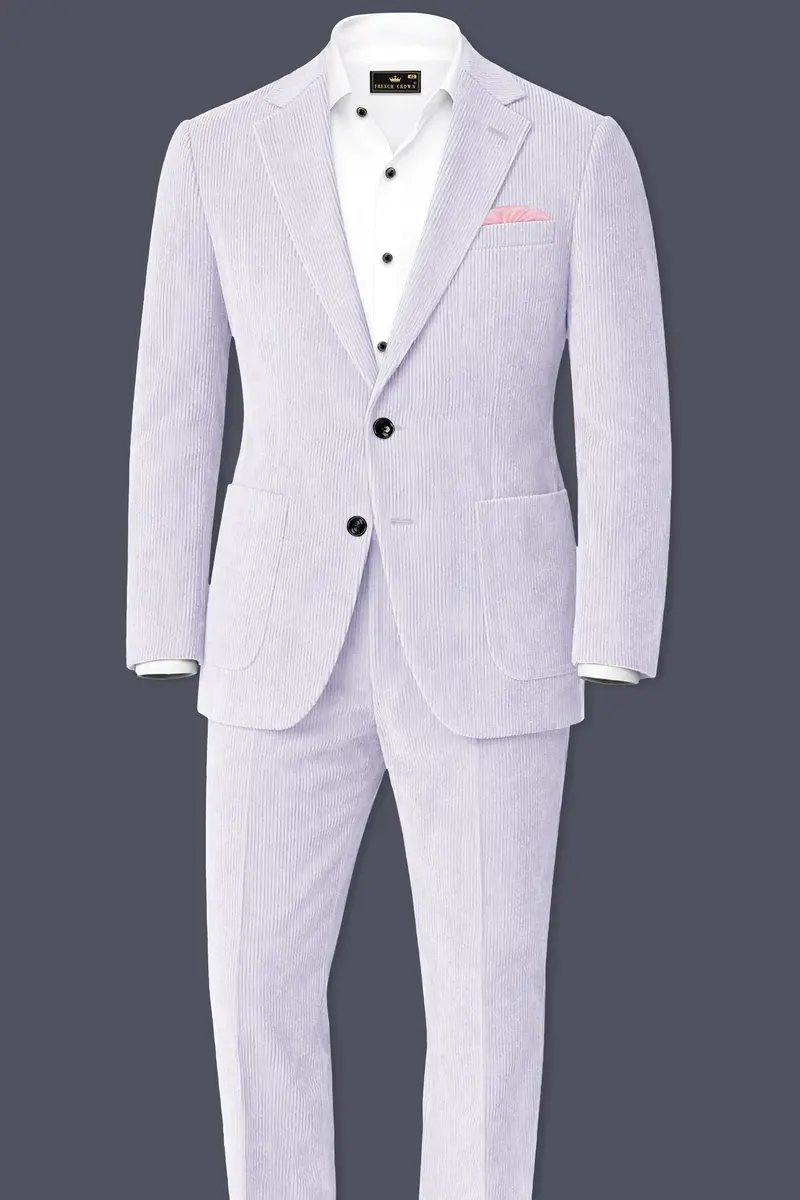Auremerc-Mercury Gray Corduroy Premium Single Breasted Sports Blazer 10