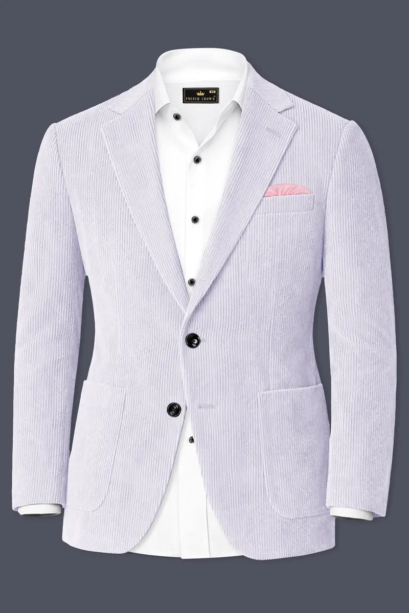 Auremerc-Mercury Gray Corduroy Premium Single Breasted Sports Blazer 2