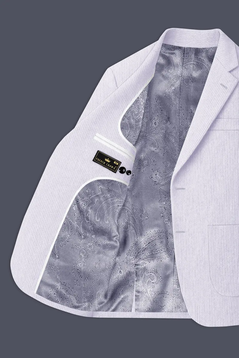 Auremerc-Mercury Gray Corduroy Premium Single Breasted Sports Blazer 6