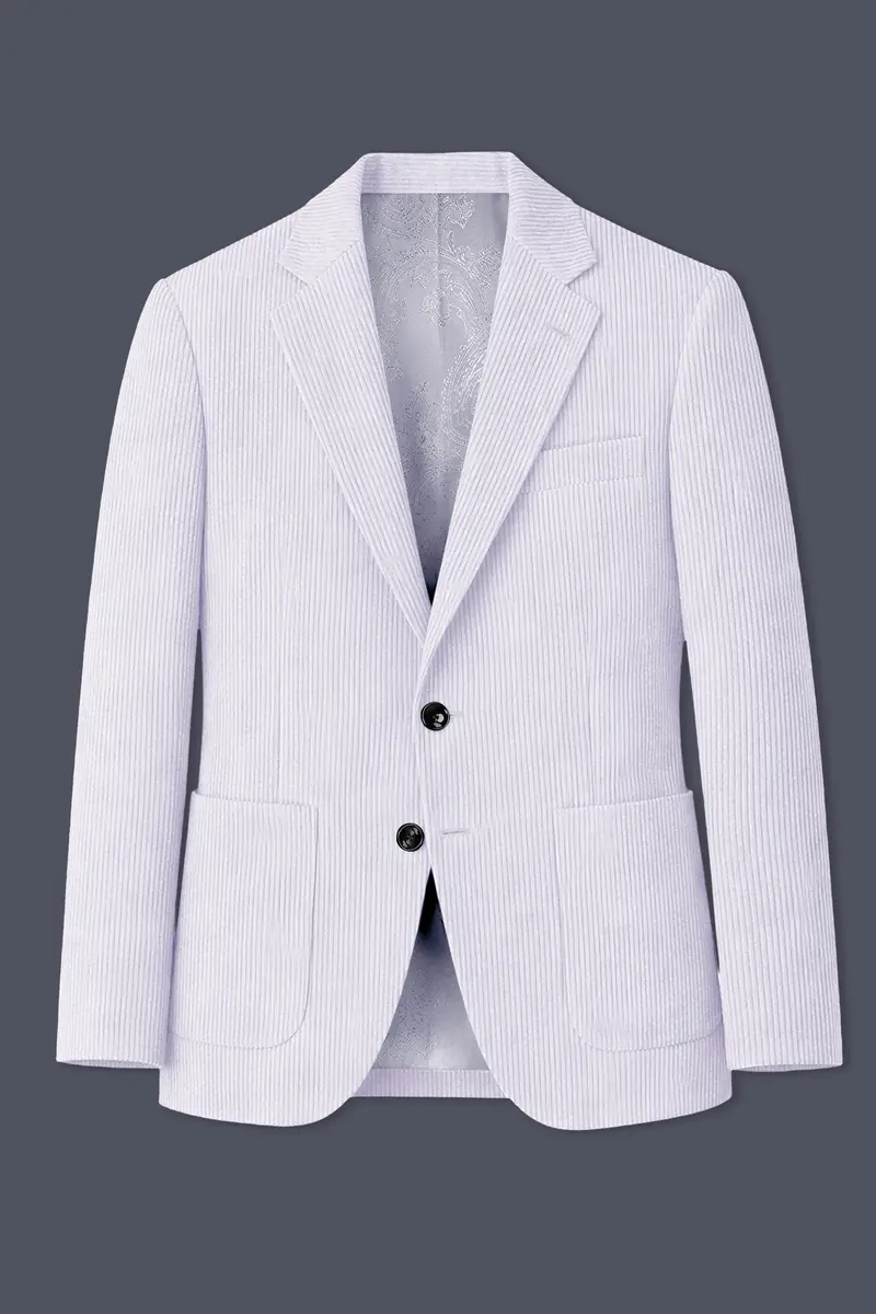 Auremerc-Mercury Gray Corduroy Premium Single Breasted Sports Blazer 8