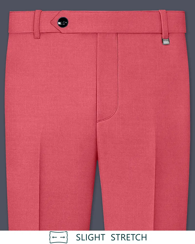 Aurerosa-Roman Pink Wool Rich Stretchable Waistband Pant 1