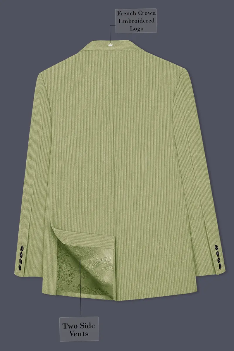Aurethist-Thistle Green Corduroy Premium Single Breasted Sports Blazer 9