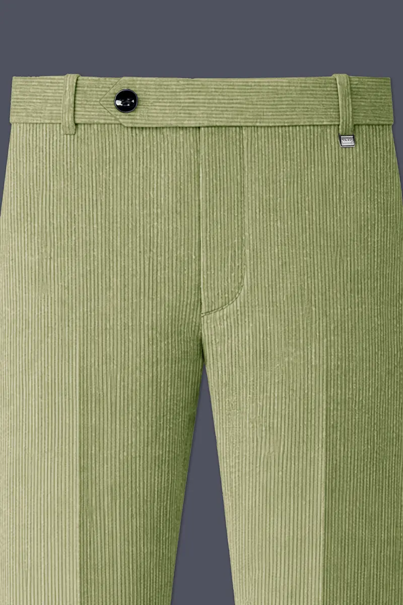 Aurethist-Thistle Green Corduroy Premium Single Breasted Sports Suit 12