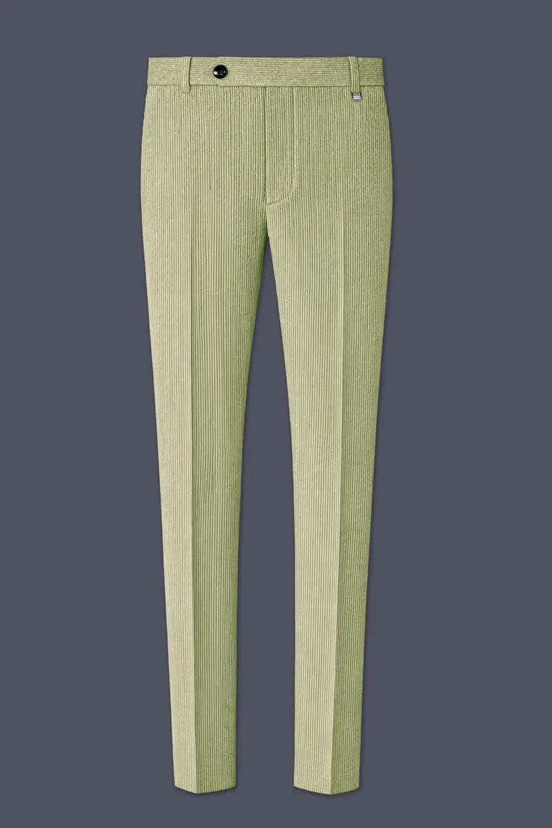 Aurethist-Thistle Green Corduroy Premium Single Breasted Sports Suit 13