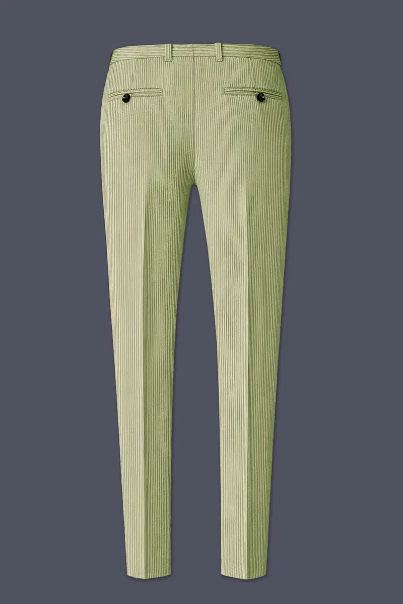 Aurethist-Thistle Green Corduroy Premium Single Breasted Sports Suit 14