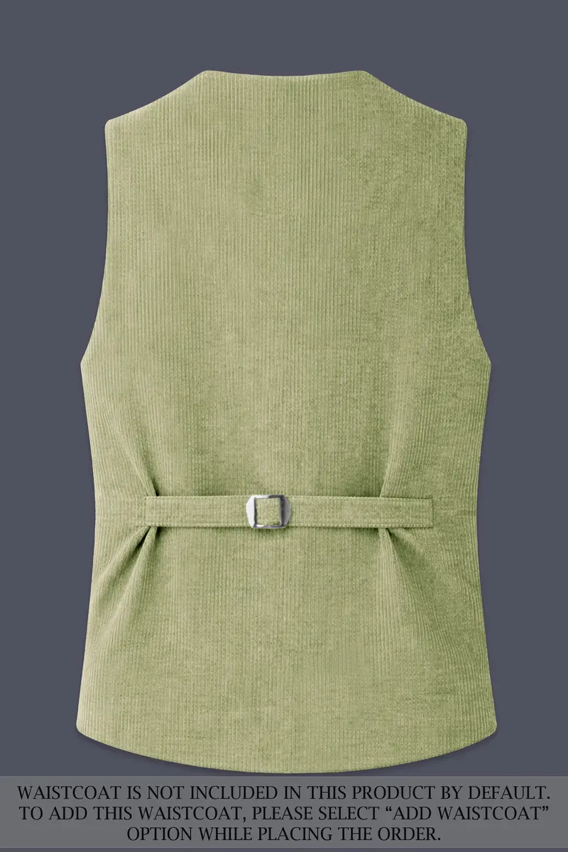 Aurethist-Thistle Green Corduroy Premium Single Breasted Sports Suit 17