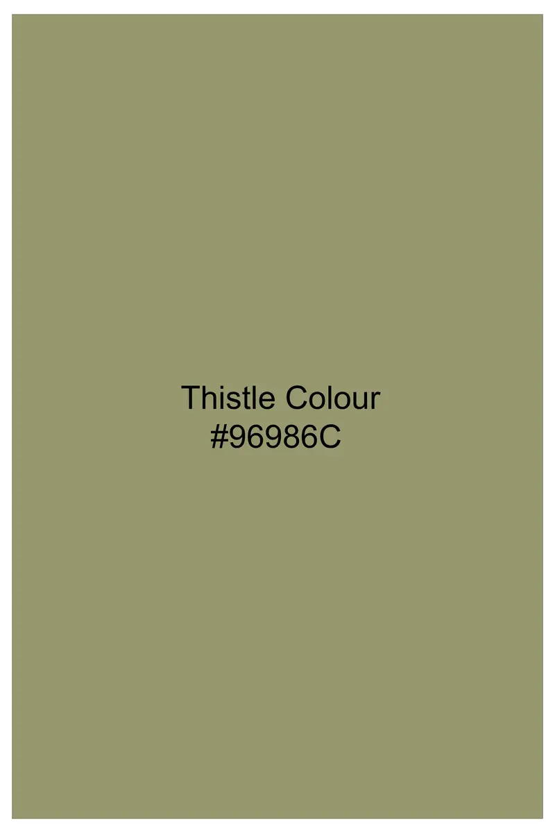 Aurethist-Thistle Green Corduroy Premium Single Breasted Sports Suit 18
