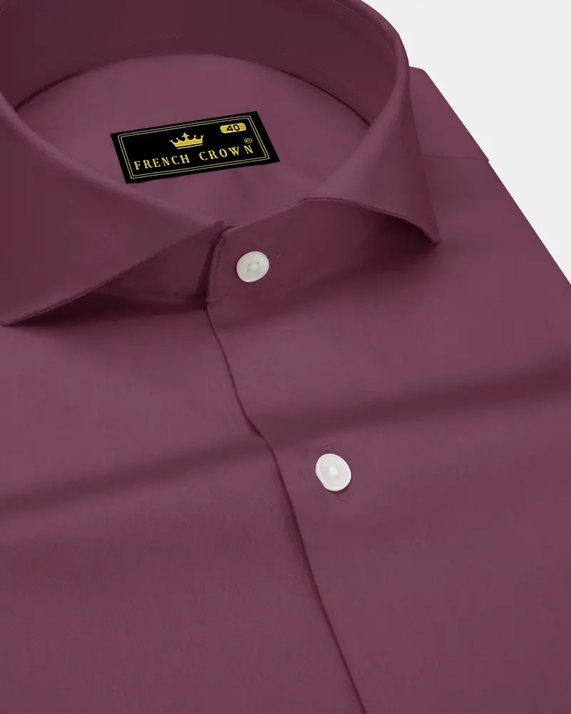 Auretus-Tuscan Pink Subtle Sheen Super Soft Premium Cotton Cut Away Collar Dress Shirt 1