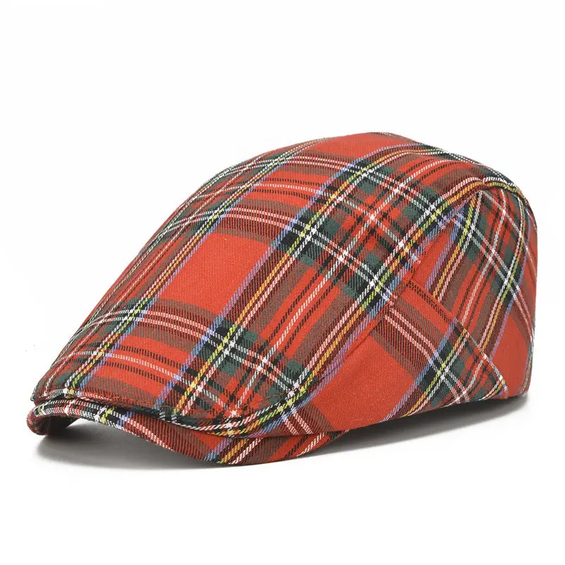 Autumn Plaid Beret Men 1