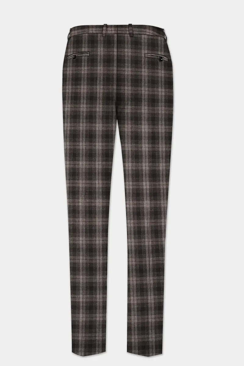 Autumnhaven-Umber Brown Plaid Tweed Single Breasted Suit 14