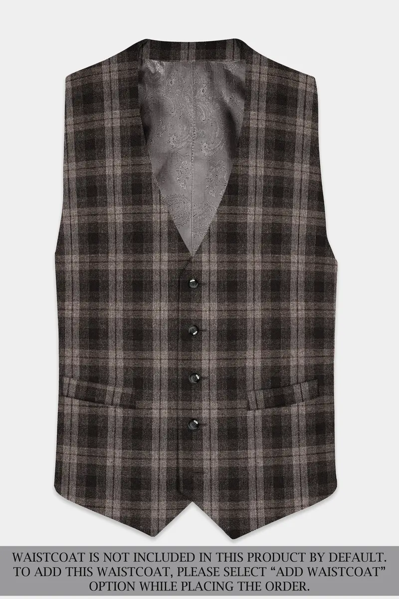 Autumnhaven-Umber Brown Plaid Tweed Single Breasted Suit 16