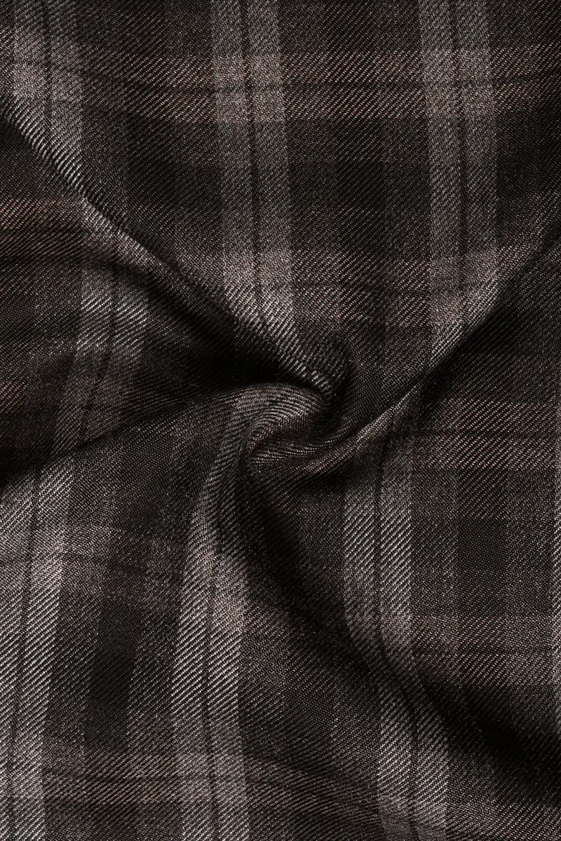 Autumnhaven-Umber Brown Plaid Tweed Single Breasted Suit 3