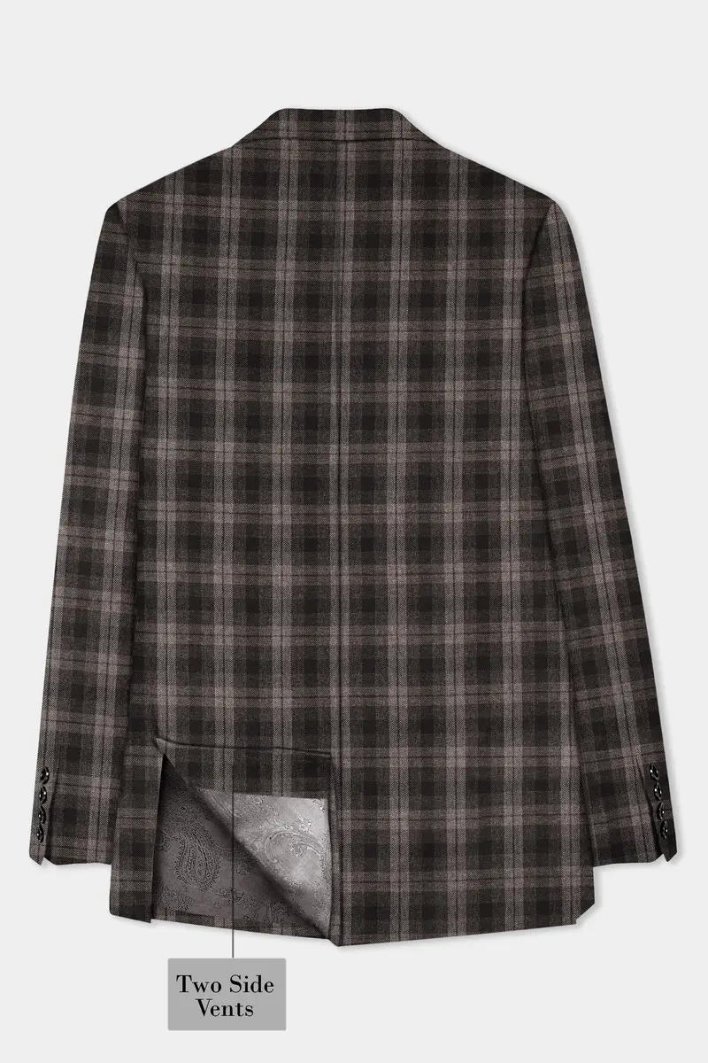 Autumnhaven-Umber Brown Plaid Tweed Single Breasted Suit 9