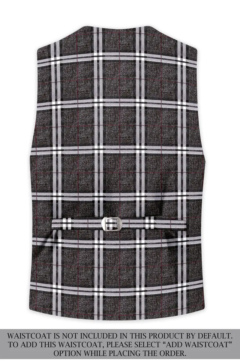 Axiom-Granite Gray Plaid Wool Rich Double Breasted Suit 17