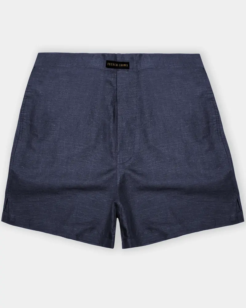 Azure Chill-Tuna Blue Solid Luxurious Linen Boxer 1