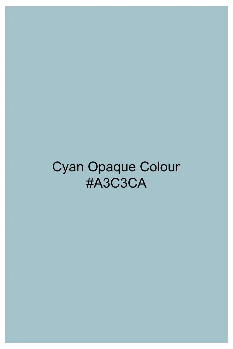 Azure Mist-Cyan Opaque Blue Subtle Sheen Super Soft Premium Cotton Cut Away Collar Dress Shirt 7