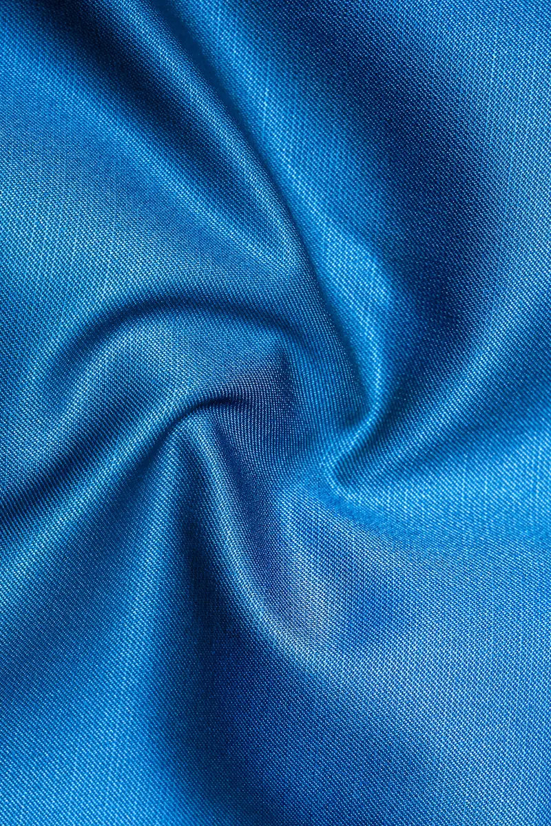 Azure-Venice Blue Solid Wool Rich Slight Stretch Waistcoat 3