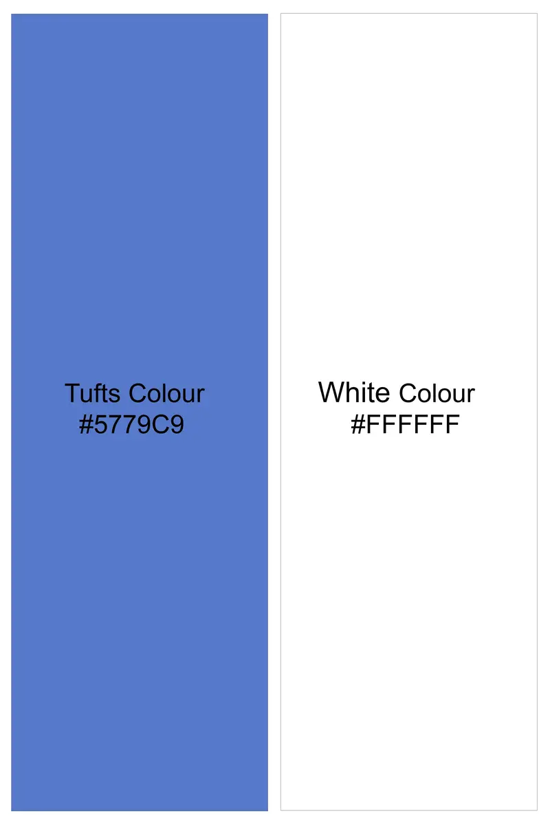 Azurestripe-Tufts Blue And Bright White Striped Dobby Premium Giza Cotton Dress Shirt 6