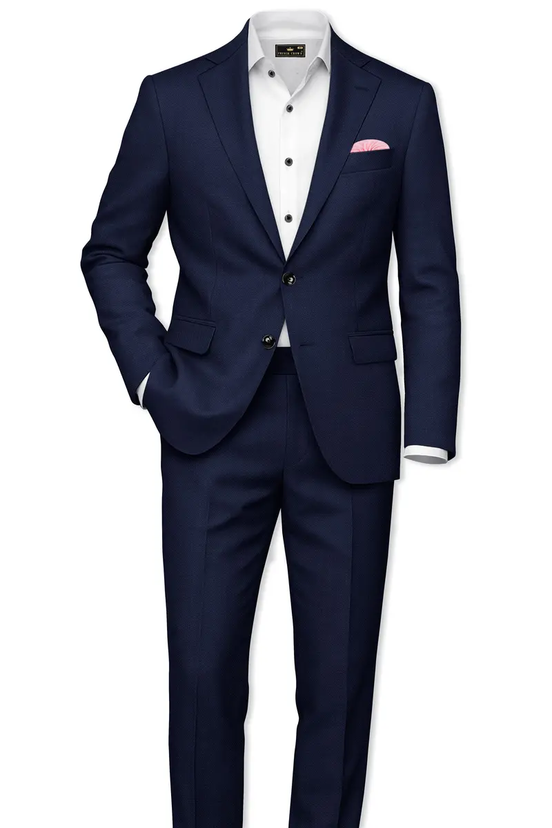 Azuriel-Firefly Blue Luxurious Linen Single Breasted Stretchable Traveler Blazer 9