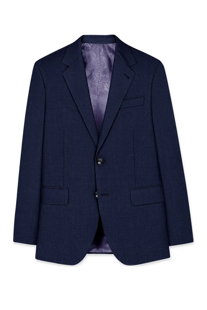 Azuriel-Firefly Blue Luxurious Linen Single Breasted Stretchable Traveler Suit 8