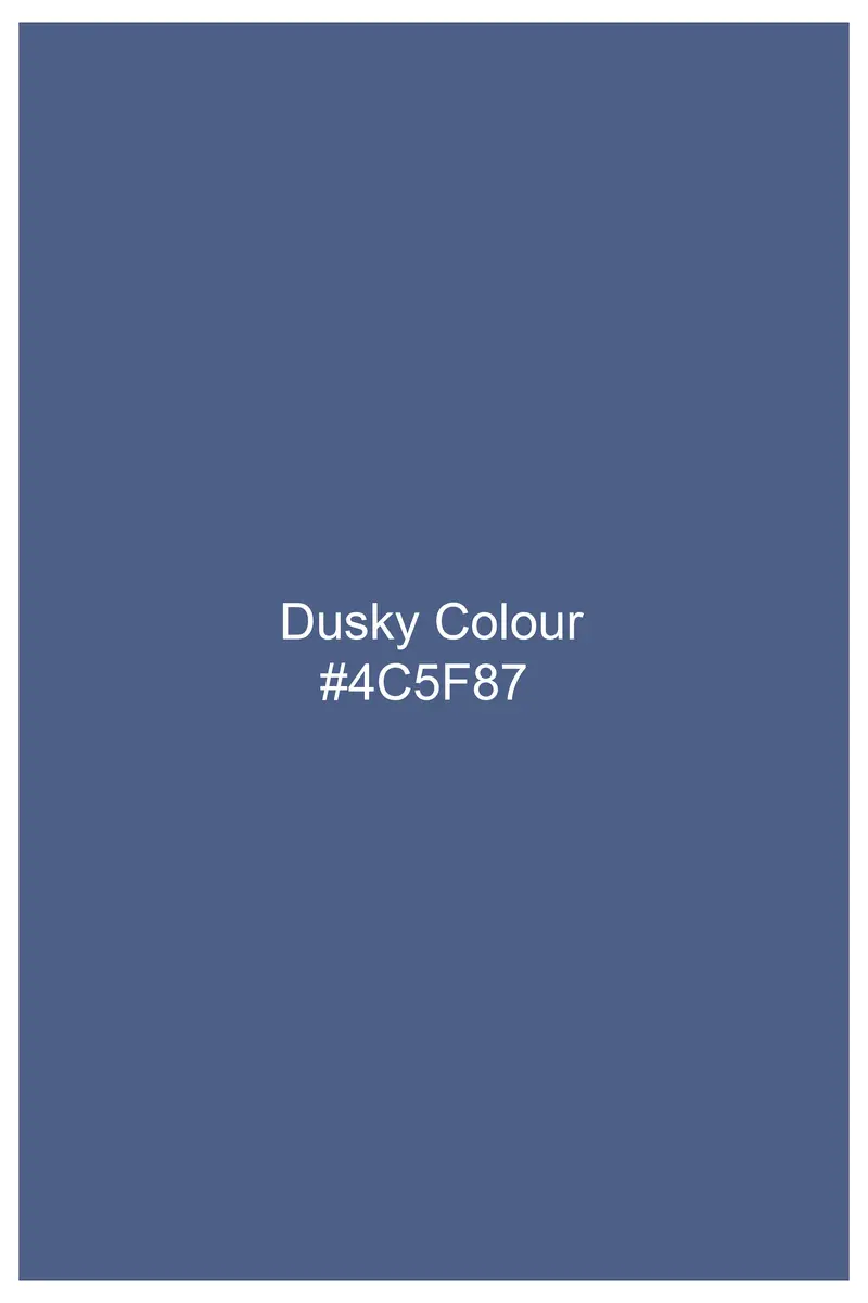 Azurion-Dusky Blue Subtle Sheen Super Soft Premium Cotton Cut Away Collar Dress Shirt 7
