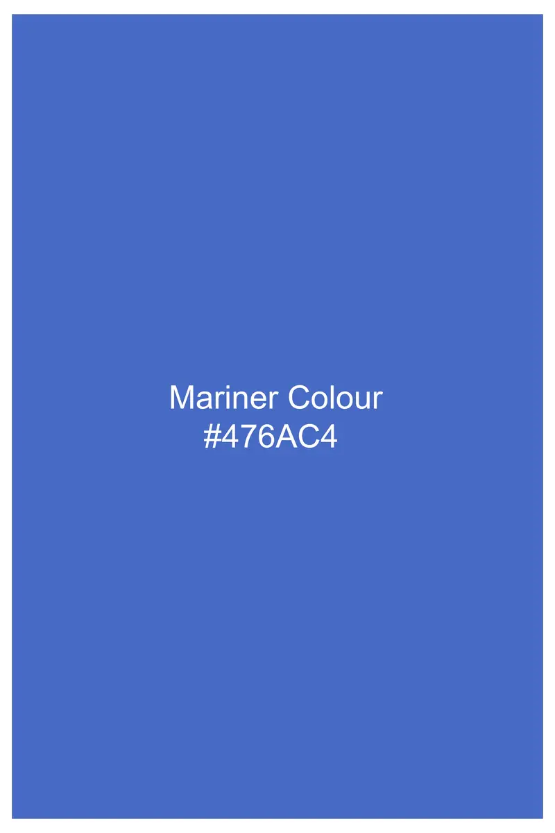 Azurion-Mariner Blue Subtle Sheen Super Soft Premium Cotton Tuxedo Dress Shirt 9