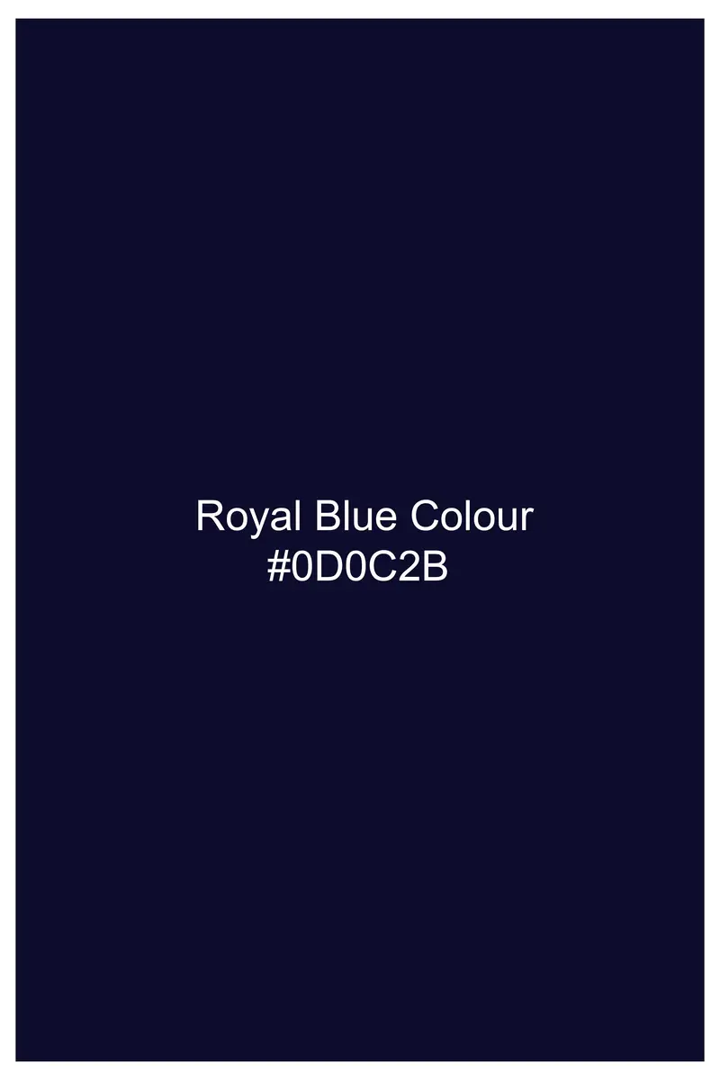Azurion-Royal Blue Velvet Peak Lapel Tuxedo Suit 16