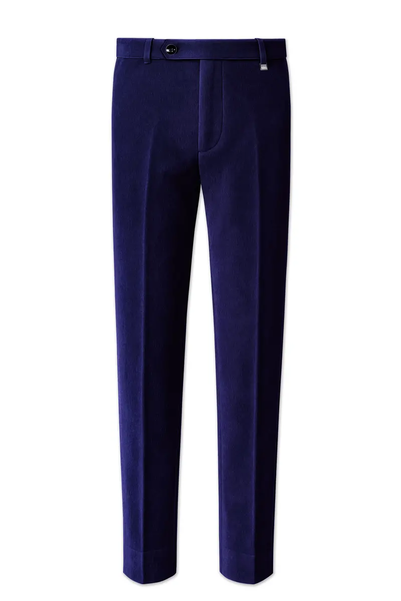 Azurion-Royal Blue With Blue Peak Lepal Velvet Tuxedo Suit 14