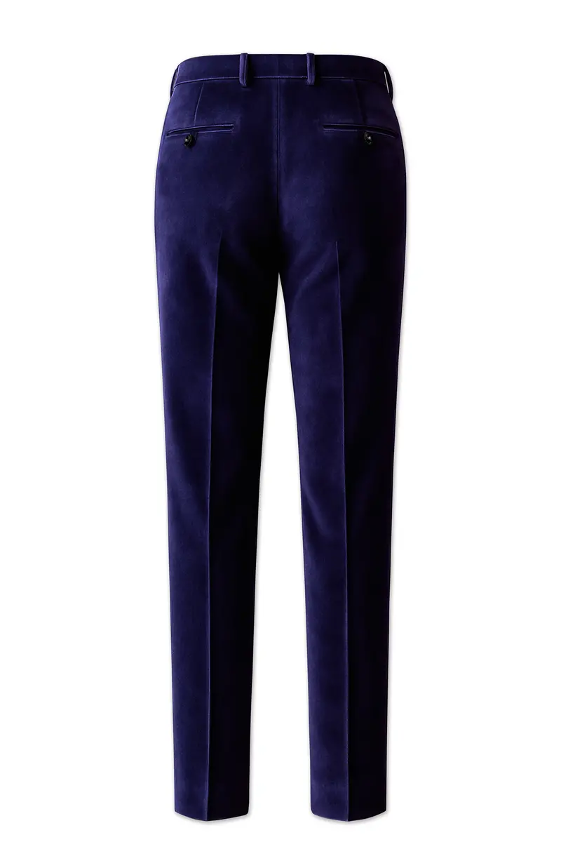Azurion-Royal Blue With Blue Peak Lepal Velvet Tuxedo Suit 15