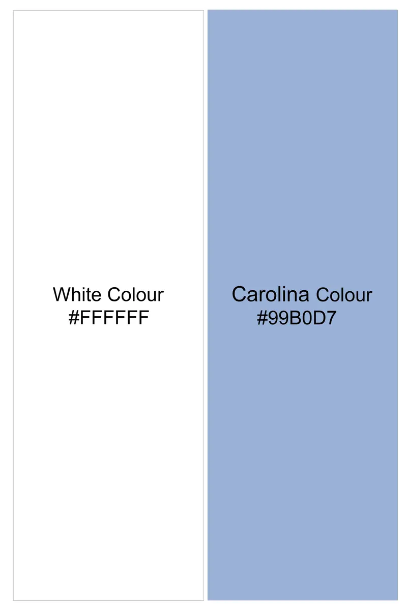 Azurline-Carolina Blue And Bright White Candy Striped Super Soft Premium Cotton Dress White Cuff Collar Shirt 7