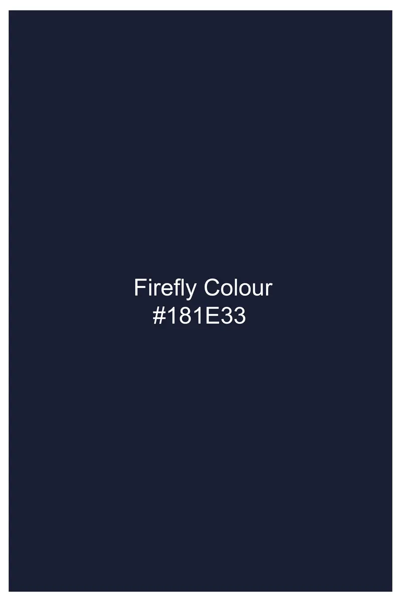 Azurven-Firefly Blue Luxurious Linen Single Breasted Sports Suit 16