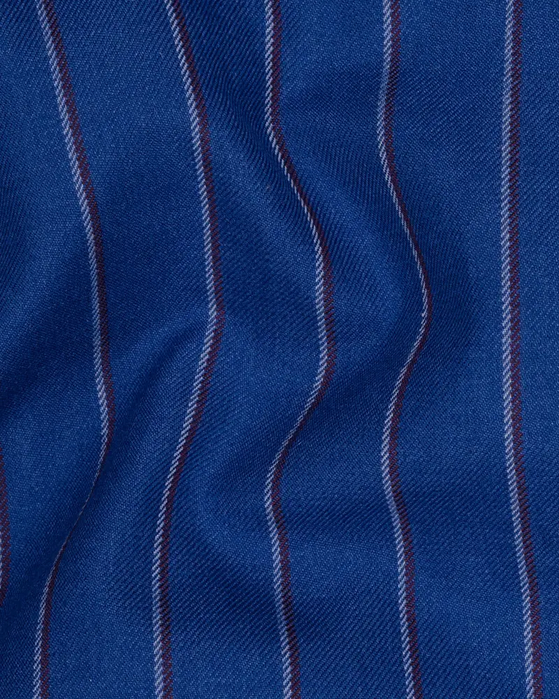 Bahama Blue Striped Woolrich Sports Blazer 3