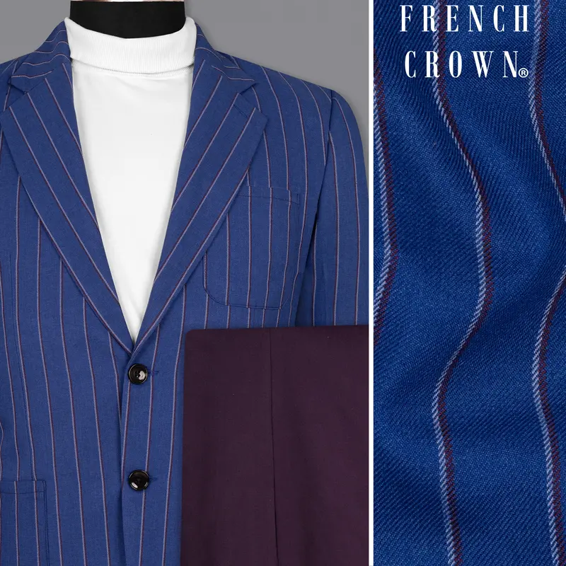 Bahama Blue Striped Woolrich Sports Suit 1
