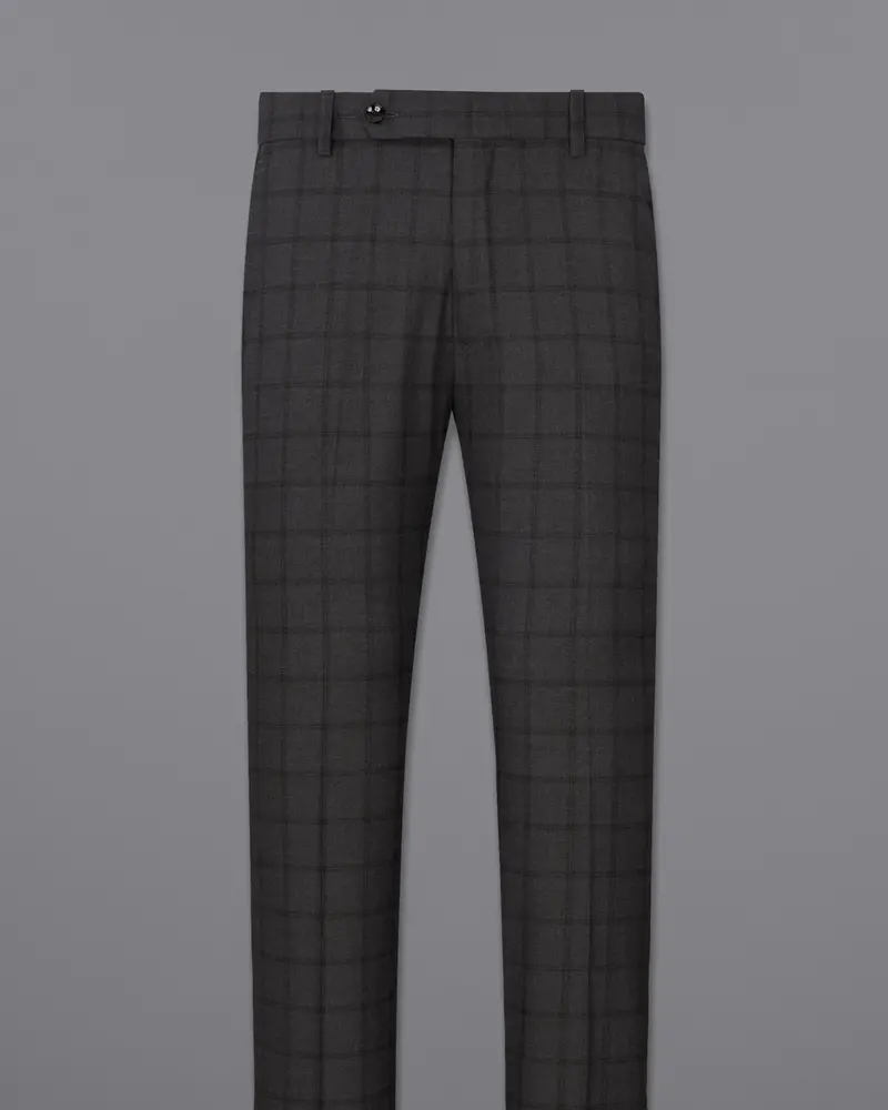 Baltic Black Windowpane Single Breasted Suit 13