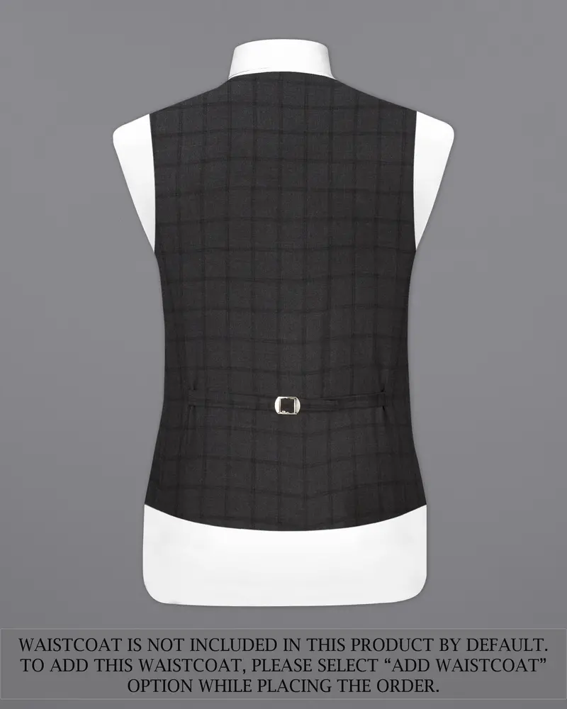 Baltic Black Windowpane Single Breasted Suit 16