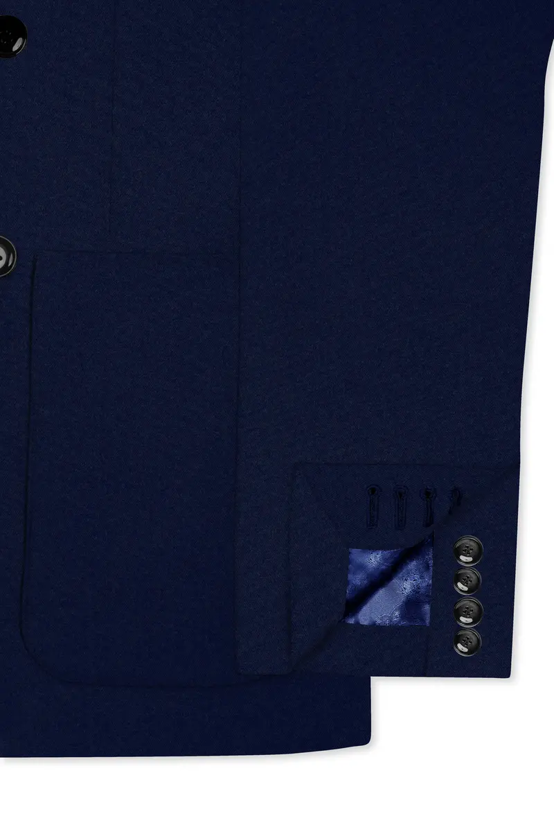 Baltic Blue Wool Rich Double Breasted Sports Suit 7