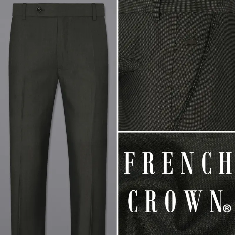 Baltic Sea Black Textured Pant 1